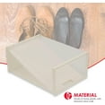 thumbnail image 3 of Home Basics Plastic 2 Pair Shoe Box With Divider, Clear, 13.75x9.5x6 Inches, 3 of 5