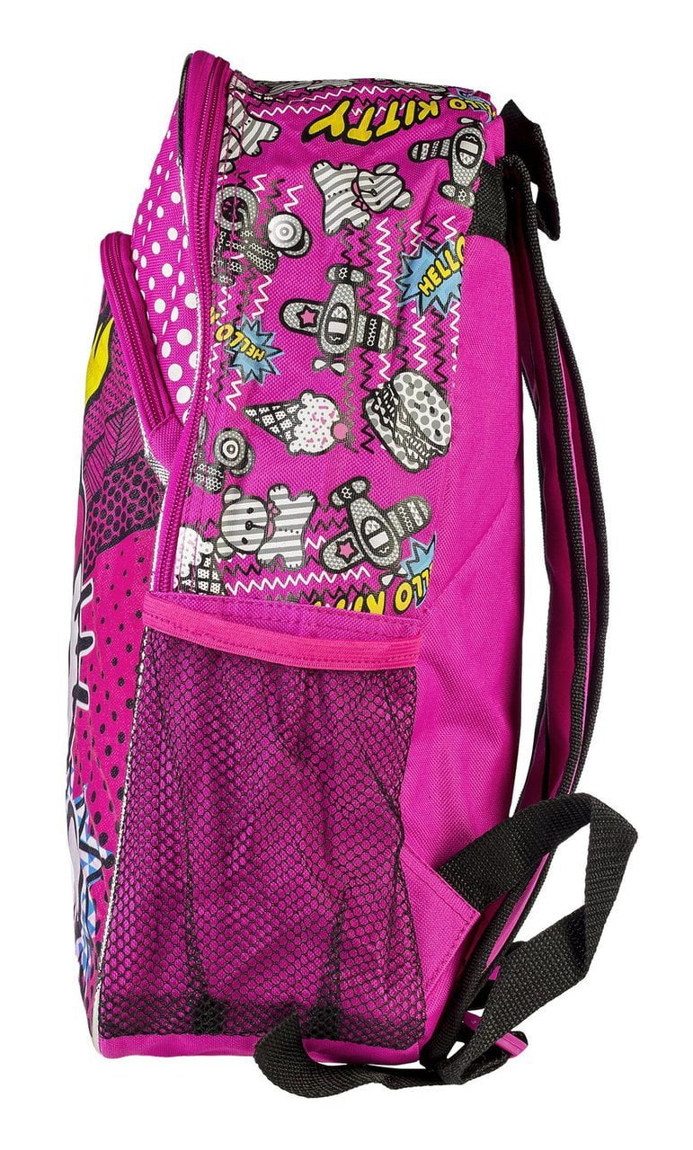 Fast Forward Little Girls Hello Kitty With Hood Full Size Backpack Black//Pink One Size