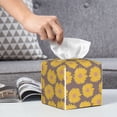 thumbnail image 6 of Picia Sunflower Pattern Tissue Box Cover,PVC Leather Square Holder,Tissue Box Holder with Magnetic Bottom,Facial Paper Organizer Dispenser-5.2"X5.2"X5.2", 6 of 8
