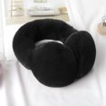 thumbnail image 3 of Orejeras de invierno para mujer, orejeras de felpa de piel artificial suave para niñas, orejeras ajustables y plegables de moda para mujer, protectores auditivos para exteriores a prueba de viento, 3 of 3