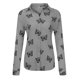 thumbnail image 5 of Puntoco - Blusa informal de manga larga con cuello en V y botones para mujer Puntoco Puntoco-305, 5 of 9