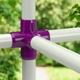 thumbnail image 3 of FORMUFIT PVC Fitting, 5-Way Cross Side Outlet, Furniture Grade, 1-1/4" Size, Purple, 4-Pack (F1145WC-PU-4), 3 of 7
