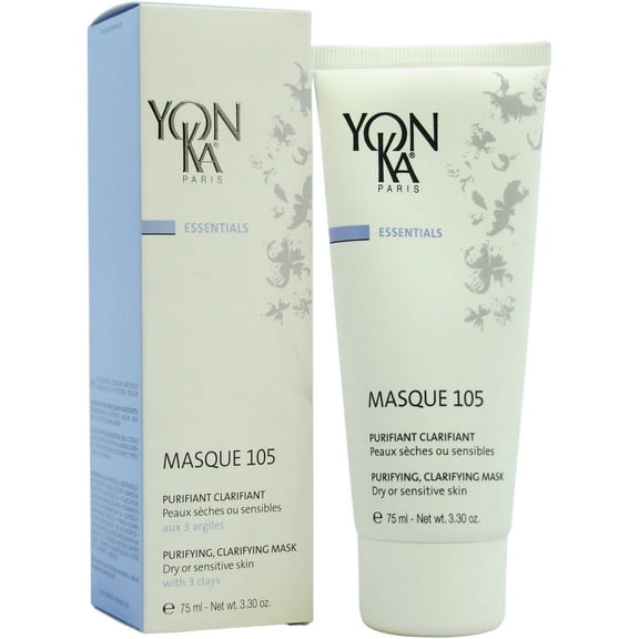 Yonka Essentials Dry or Sensitive Skin Purifying Clarifying Face Mask, Face Mask 105, 3.3 oz