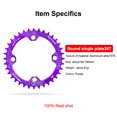 thumbnail image 2 of Chainset de bicicleta Bicicleta redonda Cadena de la bicicleta Cadena Reemplazable Aleación de aluminio Anti-gota Ligero Ligero Ciclismo Diente Placa Púrpura Púrpura 36T Advancent OD003273-19, 2 of 7