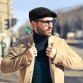 thumbnail image 5 of Newsboy Hats for Men Cotton Flat Cap Soft Fitted Driving Cabbie Hat Mens Winter Gatsby Vintage Costumes Hats 1pcs, 5 of 6