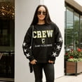 thumbnail image 5 of Women's Gameday Couture  Black Columbus Crew Velocity Rhinestone Star Sweatshirt, 5 of 6