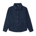 thumbnail image 6 of UACY Boys Long Sleeve Corduroy Shirts Vintage Western Shacket with Pockets Spring Casual Solid Collared Button Down Dress Shirts, 6 of 9