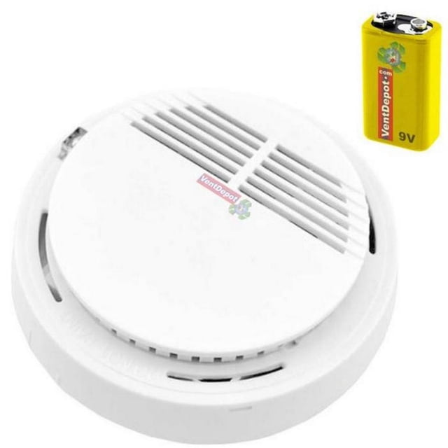 Alarma contra Incendios Compacta VentDepot SmokeX Visual Roja Sensor Humo Batería 1x9V Incluida 85 a 105dB -10 a 50°C