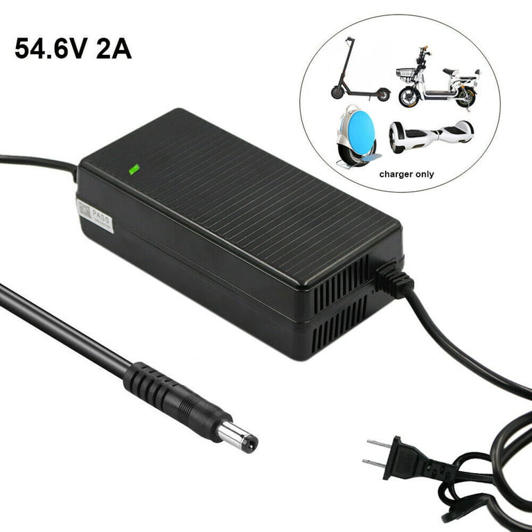 54.6V 2A Power Charger Adapter For 48V Electric Bicycles E-bike Lithium  Battery