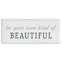 Stupell Industries Own Kind Of Beautiful Typography Painting White Framed Art Print Wall Art, 24 x 10
