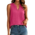 thumbnail image 3 of Women's Casual V Neck Loose Fit Sleeveless Tank Top Summer Boho Floral Lace Blouse For Daily Wear Vacation 3x Muscle Shirts And Womens Top Top And Shorts Set for Women 2 Small Muscle Tee 2x Womens, 3 of 3