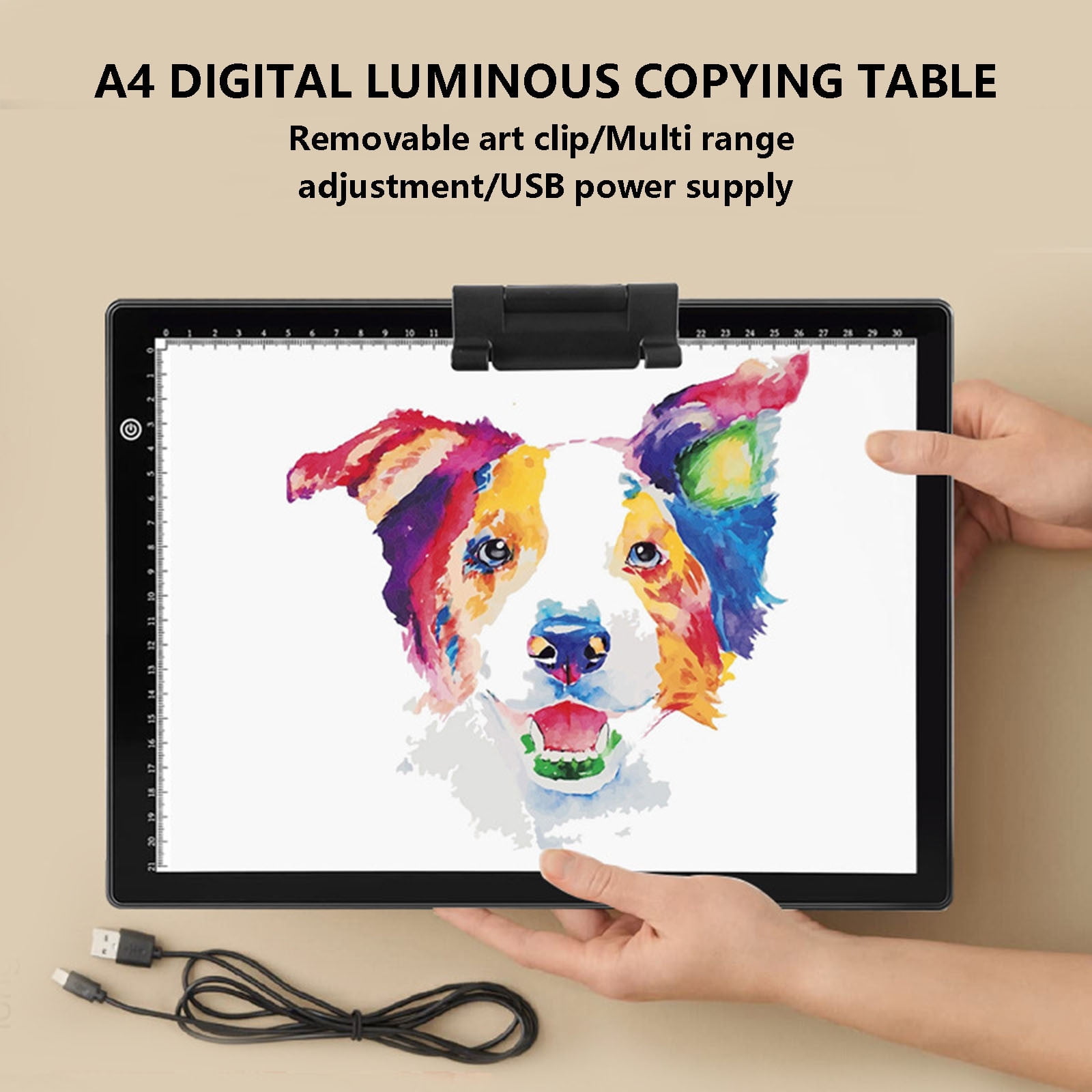 Portable A4 Tracing LED Copy Board Light Box Slim Light Pad USB Power Copy Drawing Board Tracing Light Board for Artists Designing Animation Sketching, Electronics Gadgets