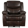 thumbnail image 2 of Susan Power Recliner, Dark Brown Faux Leather, USB Port, Pillow Top Arms, 2 of 2