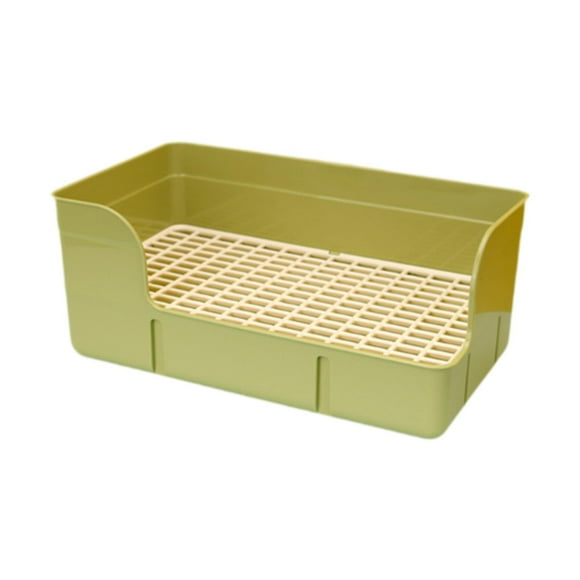 Caja de arena de conejo mascota caja de ropa de cama de baño para ratas de hámster animales pequeños verde