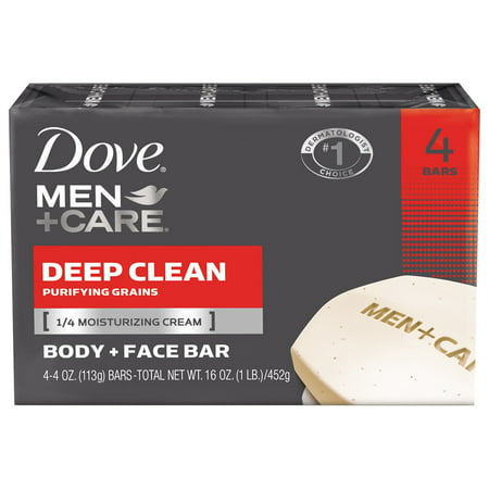  Men - Care Deep Clean Body -amp- Face Bar 4 Oz 4 Ct