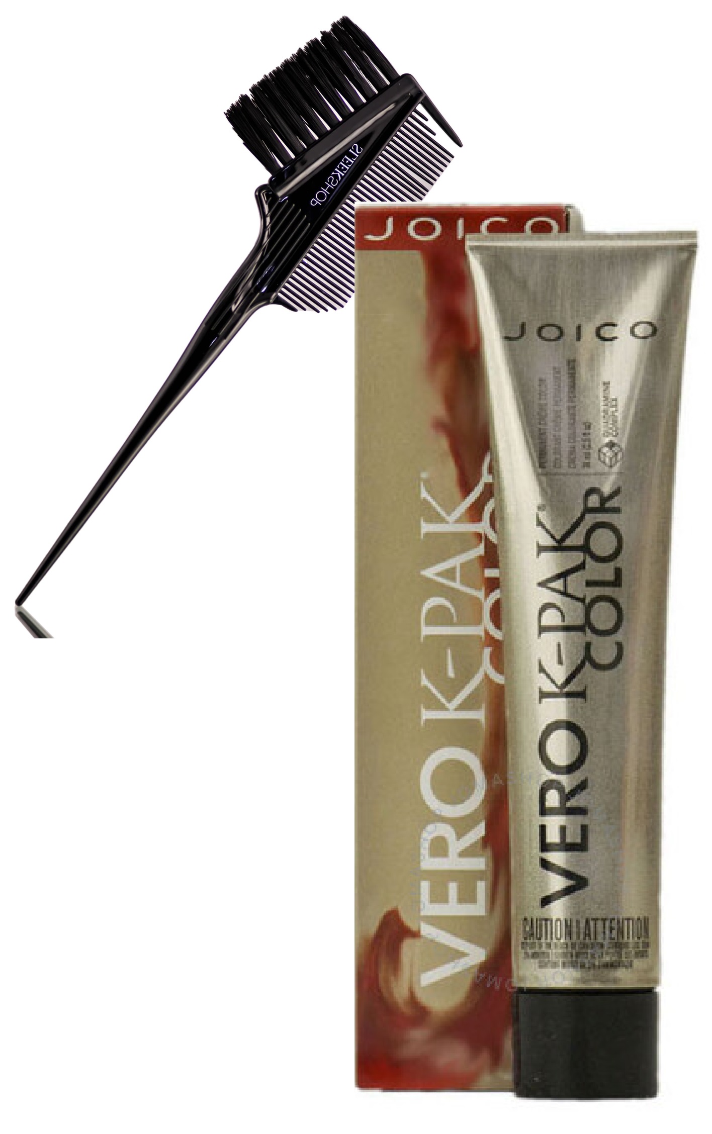 6RR , JOICO Vero K-PAK Color Permanent Cream Hair Color Dye, K-Pack Haircolor - Pack of 2 w/ Sleek 3-in-1 Brush Comb - image 1 of 1