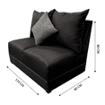 thumbnail image 3 of Sala Noruega 2-2 EL BAZAR STORE Love seat negro Moderna modular, 3 of 5