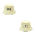 thumbnail image 1 of Minnieouse Sombreros anti-sol Moda encantadora Hombres Mujeres Gorras Pescador Sombrero Sunshine Seaside Casual Adultos All-match Headgear Amarillo M (56-58 cm) 2Conjunto, 1 of 6