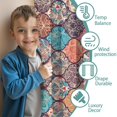thumbnail image 3 of Blackout Kids Curtains,Boho Bohemia Flower Childrens Insulated Curtains Set Of 2,Bedroom Essentials,Toddler Room Decor 42"x84"(106x213cm), 3 of 4
