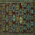 thumbnail image 1 of Ahgly Company Indoor Square Southwestern Light Blue Country Area Rugs, 7' Square, 1 of 4