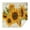 Beige Calligraphy Sunflower, variant on Green Leaf Sunflower Pattern Square Tablecloth,Waterproof Square Table Cover,Wipeable Spillproof Washable Table Cover for Home Kitchen Party Decor 42"X42"(107x107cm)