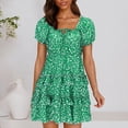 thumbnail image 2 of fvwitlyh Green Sweater Dress Women's Casual Skirt Boho Mexican Peasant Dresse Plus Size XXL Dress, 2 of 5