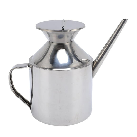 Xirurus Oil and Vinegar Dispenser, 500ml Stainless Steel Condiment Bottle with Leak Proof Long Spout for Drip Free Pour, Kitchen Countertop