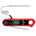 thumbnail image 1 of Termómetro para alimentos Sonda de acero inoxidable LCD Digital Lectura instantánea Alta precisión Fodable Sobretemperatura Reloj Indicador de temperatura Sonda de 1 pieza Inevent HA010430-01B, 1 of 7