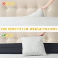 thumbnail image 5 of Bed Wedge Pillow for Headboard,Bed Gap Filler,Queen Size 60"x10"x6",Grey, 5 of 7