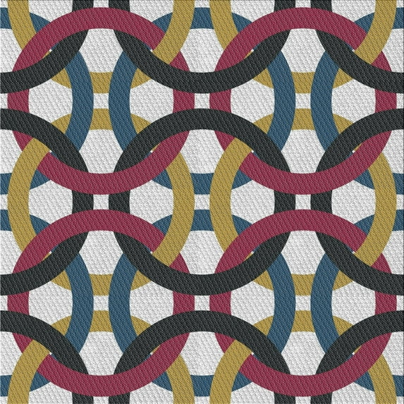 Ahgly Company Indoor Square Patterned Purple Novelty Area Rugs, 6' Square