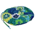 thumbnail image 4 of Blazing Needles 16-inch Spun Polyester Patterned Outdoor Round Tufted Chair Cushions (Set of 4), 4 of 5