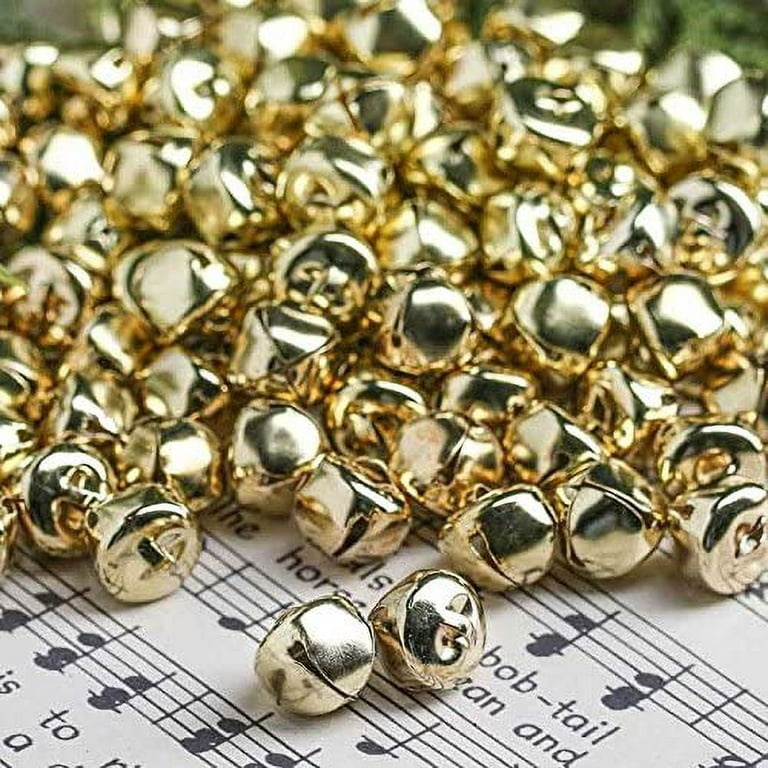 144 Bulk Count of 1 Jumbo Sized Gold Metal Jingle Bells for
