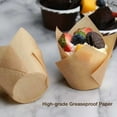 thumbnail image 3 of Artrylin Baking Cups Tulip Cupcake Newspaper Liners - Tulip Cupcake Muffin Paper Wrappers Baking Cups Liners for Wedding Birthday Parties - Pack of 150 Pcs, 3 of 7