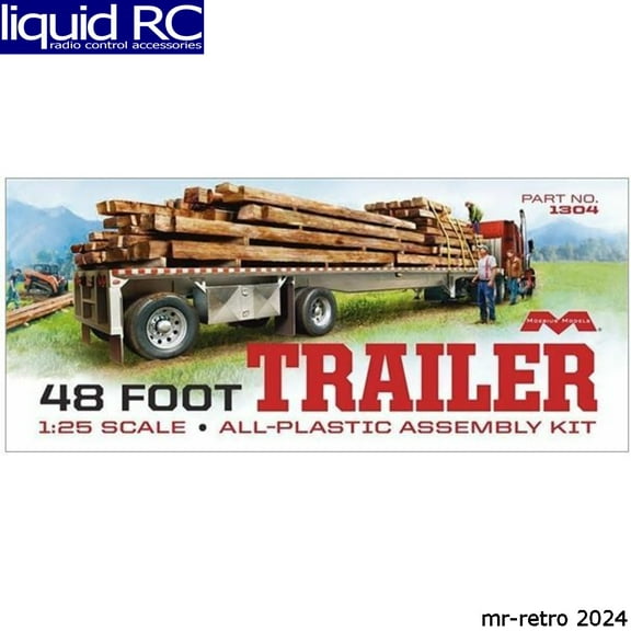 Moebius Models 1304 48 Flatbed Trailer w/Cambered Deck 1/25