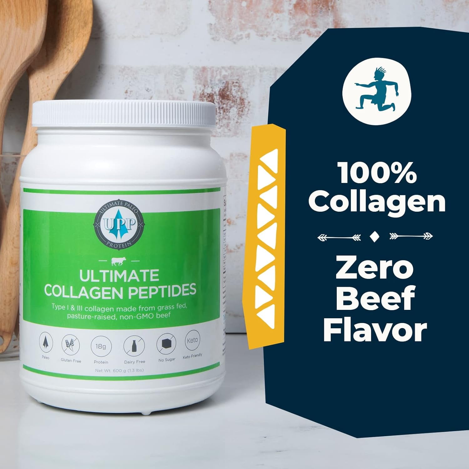 Ultimate Paleo Protein Collagen Peptides | Provides Type I & III Collagen | Paleo and Keto Friendly, Gluten Free, No Artificial Sweeteners or Preservatives - 30 Servings
