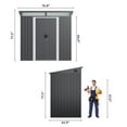 thumbnail image 3 of Asofer 6'x4' Outdoor Storage Shed with Window, Heavy Duty Galvanized Steel Garden Shed for Backyard & Patio, Waterproof & UV-Resistant Metal Tool Shed with Ventilation & Anti-Theft Lock, 3 of 10
