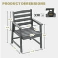 thumbnail image 4 of Single outdoor dining chair, suitable for multiple scenarios - Rainproof, Fade-Resistant, Upgraded Load - Bearing, Easy - to - Clean & Eco - Friendly, 4 of 6