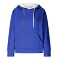 thumbnail image 4 of Savings Clearance 2024 wmjolc Waffle Hoodie for Womens Solid Pullover Drawstring Sweatshirt Spring Fall Oversized Sweatshirts with Pockets Long Sleeve Out Going Tops, 4 of 5