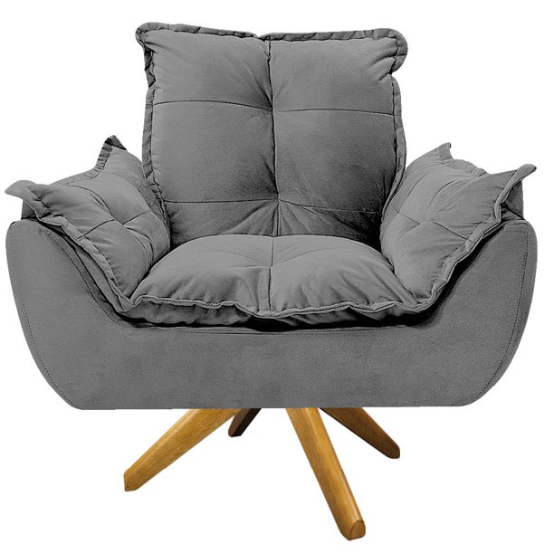 Sillón Odette base giratoria - Gris oscuro WEIK Odette