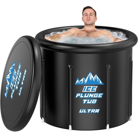 Cold Plunge Tub - XXL Size 126 Gallons Ice Bath Tub, Multiple Layered Portable Ice Bath Plunge with Cover, Suitable for Indoor Gardens Gyms Arena Cold Water Therapy Training Athletes Recovery