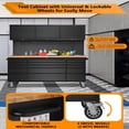 thumbnail image 2 of EastVita 72 Inch Rolling Tool Cabinet Garage Workbench with 15 Drawers and Wheels 3 Upper Cabinets Pegboard for Garage Workshop Black, 2 of 7