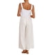 thumbnail image 5 of VISgogo Pantalones de Pierna Ancha con Volantes para Mujer, Pantalones de Color Sólido de Cintura Alta Sueltos Casuales de Verano VISgogo  moda, 5 of 9