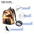 thumbnail image 3 of Easygdp Hawaiian Sunset Beach Mochila de Lona Resistente para Laptop, Compatible con Laptops de 15 a 17 pulgadas, Ideal para Escuela, Trabajo y Viajes-Small, 3 of 5