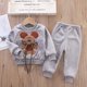 thumbnail image 1 of Conjunto de pijama de franela para niño y niña, ropa de dormir gruesa y cálida de dibujos animados, traje informal para el hogar de 0 a 5 años, para invierno y Navidad, novedad, 1 of 4