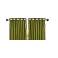 thumbnail image 4 of Ring Top Sheer Sari Curtains 60" W X 96" L matching tiebacks- Handcrafted Olive Green Indian Drapes Unlined for light & airy ambience Perfect for Living/Bedroom/Dining Room Sold in Pairs, 4 of 6
