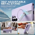 thumbnail image 3 of FITO for Samsung Galaxy S25 Ultra Case [ Rotatable Kickstand | Soft Anti-Scratch Microfiber Lining | Compatible with MagSafe] Silicone Phone Cover - Purple, 3 of 8