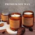 thumbnail image 4 of Inadays Scented Candles for Home Paradise Gardenia Scented Aromatherapy Candles Soy Wax Candle Gift for Christmas Women Men Amber Jar Candle, 7oz, 4 of 9