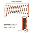 thumbnail image 6 of Kojooin Metal Expandable Barricade, 11FT Folding Safety Traffic Driveway Gate, Portable Crowd Control Barriers Fence, 6 of 6