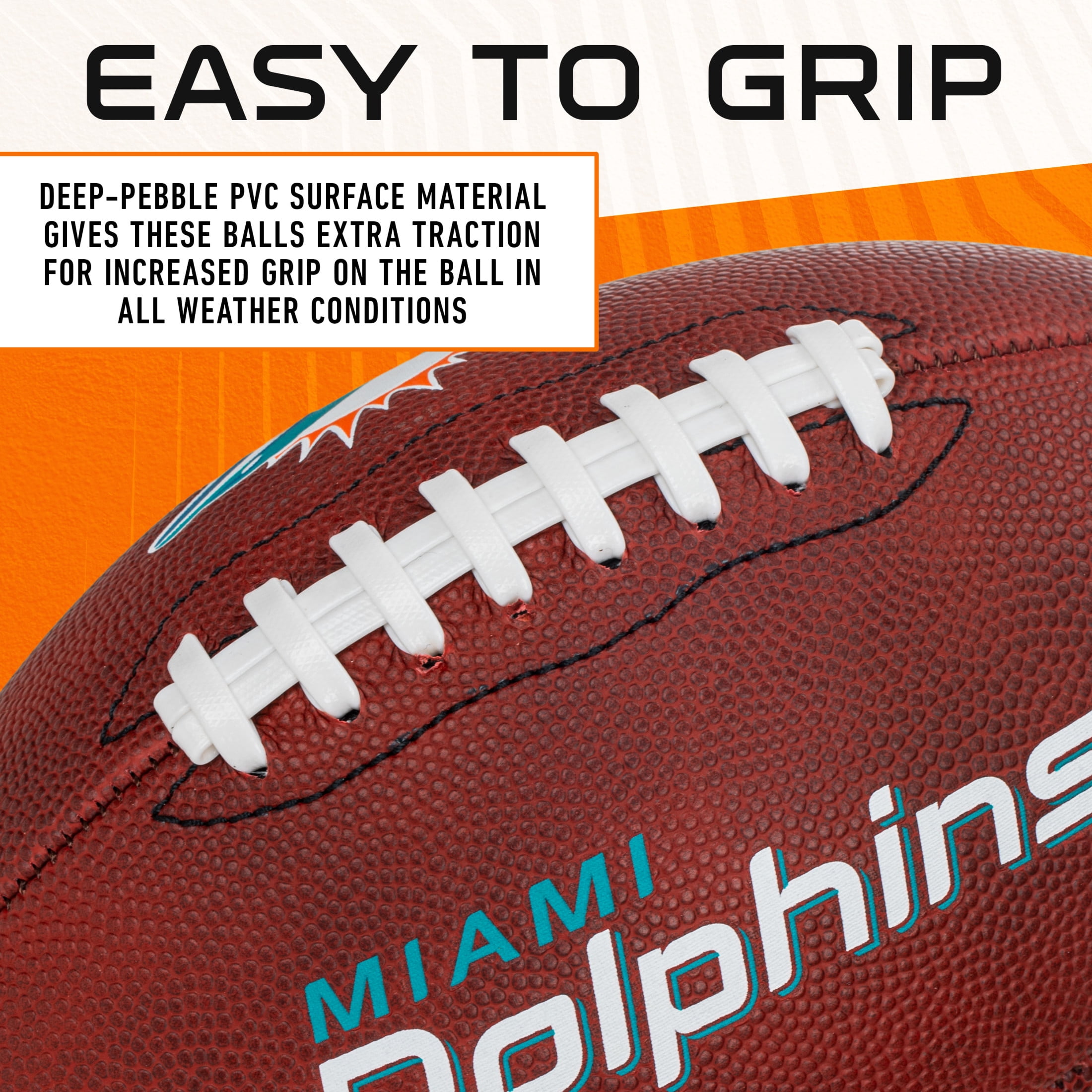 Franklin Sports NFL Miami Dolphins Football - Youth Junior Size