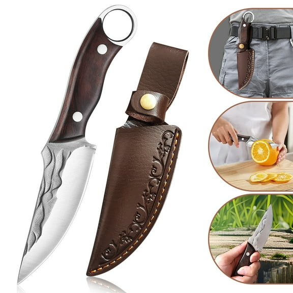 Welan Outdoor Knife with Sheath for Men - Camping Hiking Knife - Gift Knife for Men